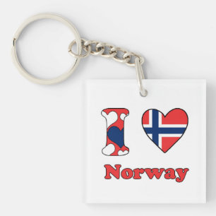 Porte-clés J'aime la Norvège