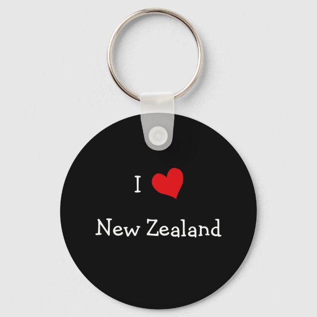 Porte-clés J'aime la Nouvelle-Zélande (Recto)