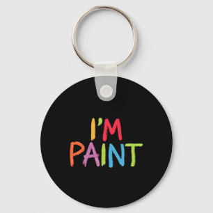 Porte-clés J'Aime La Peinture De Doigt - Je Coeur À Peinture
