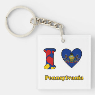 Porte-clés J'aime la Pennsylvanie