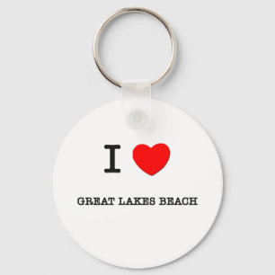 Porte-clés J'aime la plage Michigan de Great Lakes