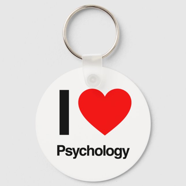 Porte-clés j'aime la psychologie (Recto)