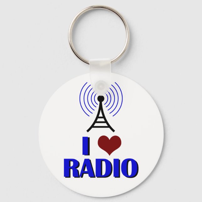 Porte-clés J'aime la radio (Recto)