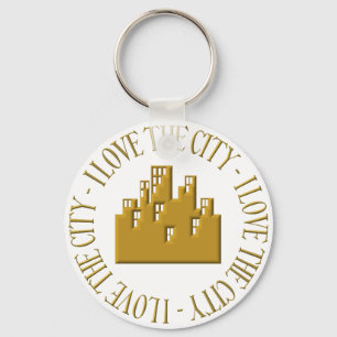 Porte-clés J'aime la ville
