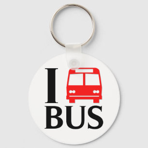 Porte-clés J'aime l'amour de l'autobus   I l'autobus de