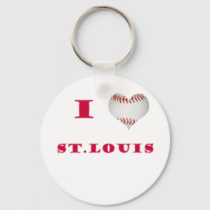 Porte-clés J'aime le base-ball de St Louis