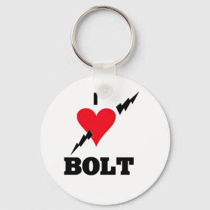 Porte-clés J'aime le boulon d'usain