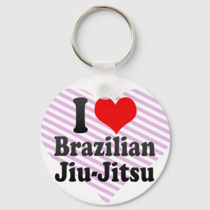 Porte-clés J'aime le Brésilien Jiu-Jitsu
