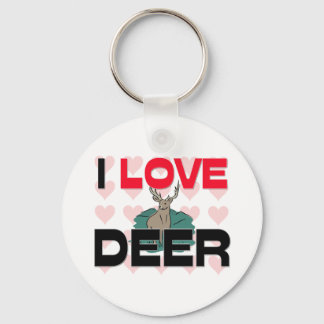 Porte-clés J'aime le cerf