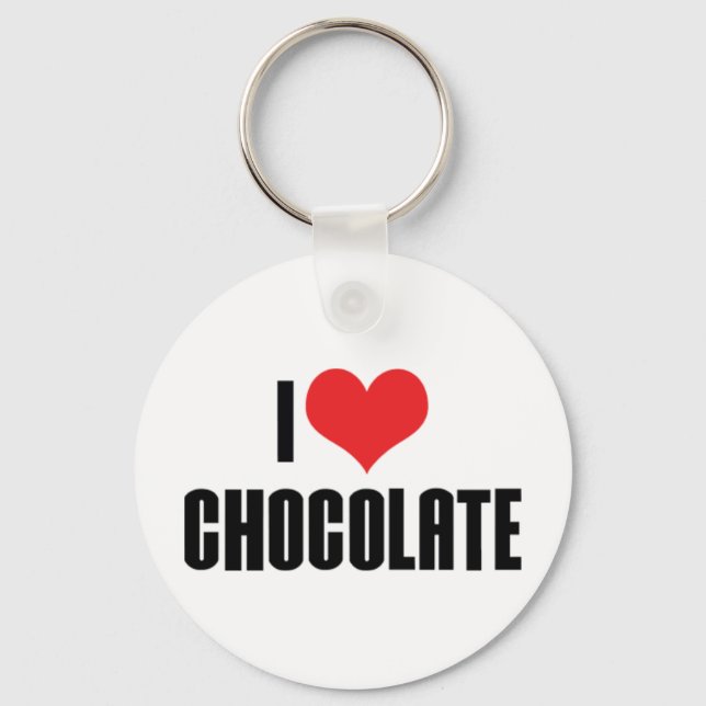 Porte-clés J'aime le chocolat (Recto)