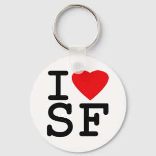 Porte-clés J'aime le coeur San Francisco