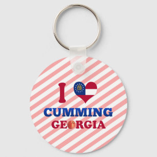 Porte-clés J'aime le Cumming, la Géorgie