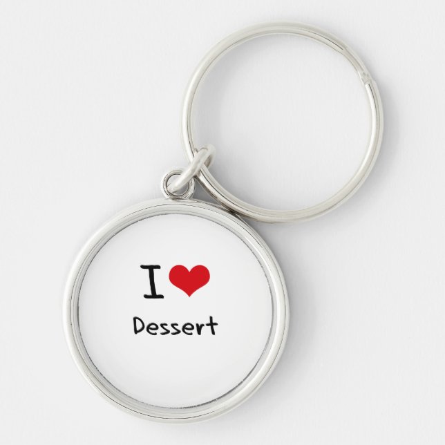 Porte-clés J'aime le dessert (Devant)