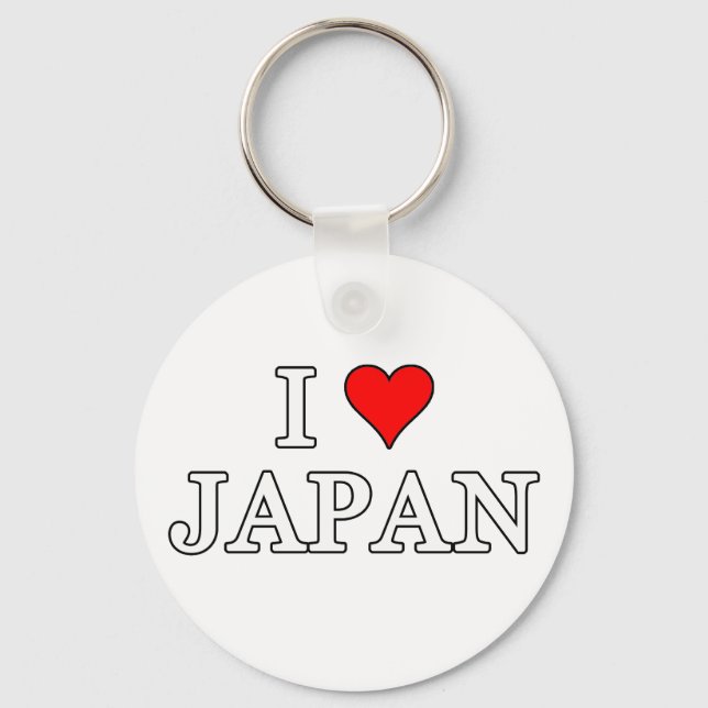 Porte-clés J'aime le Japon (Recto)
