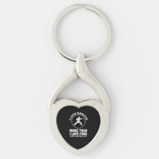 Porte-clés J'Aime Le Karaté Plus Que J'Aime Le Cadeau Aliment