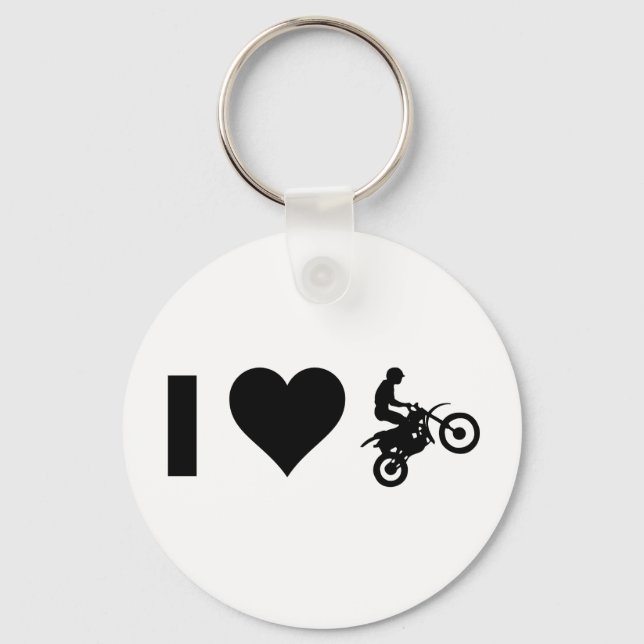 Porte-clés J'aime le motocross (Recto)