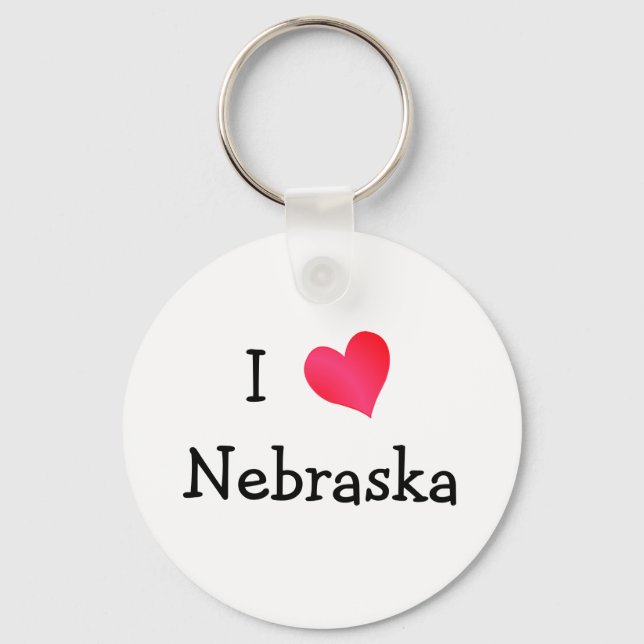 Porte-clés J'aime le Nebraska (Recto)