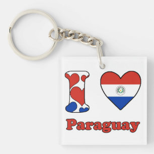 Porte-clés J'aime le Paraguay