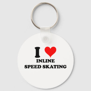 Porte-clés J'Aime Le Patinage De Vitesse En Ligne