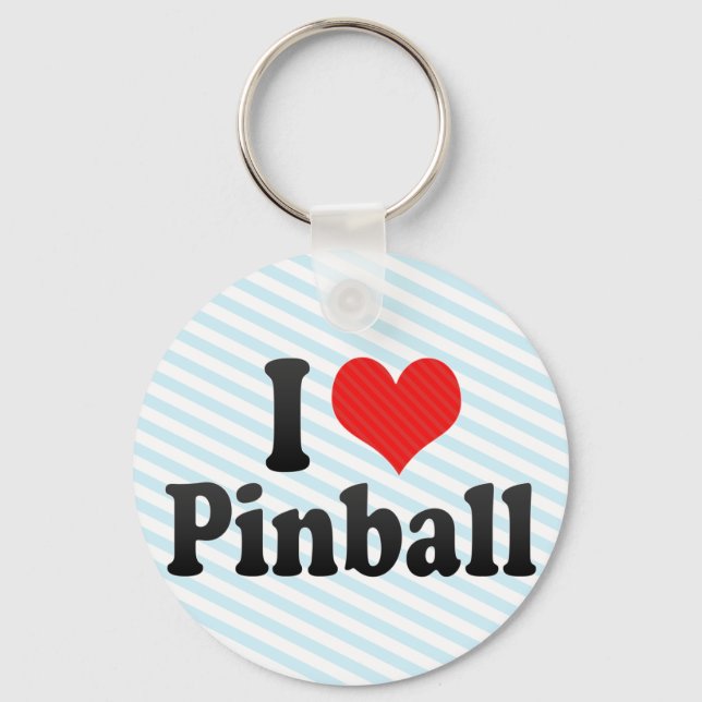 Porte-clés J'aime le pinball (Recto)