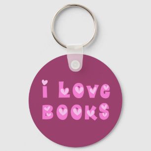 Porte-clés J'aime le porte - clé de livres