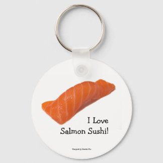 Porte-clés J'aime le Porte - clé de sushi saumon