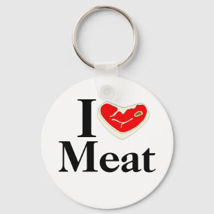 Porte-clés J'aime le Porte - clé de viande