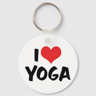 Porte-clés J'aime le Porte - clé de yoga