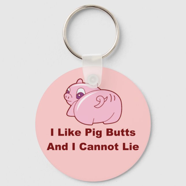 Porte-clés J'aime le Porte - clé Pig Butts (Recto)