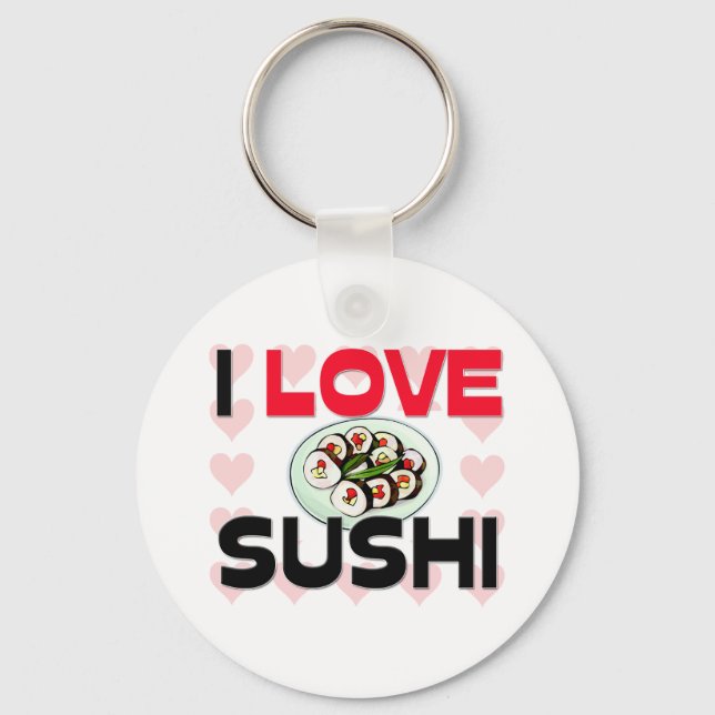 Porte-clés J'Aime Le Sushi (Recto)