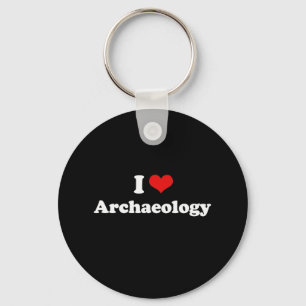 Porte-clés J'aime le T-shirt d'archéologie