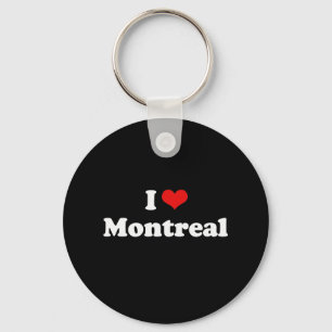 Porte-clés J'aime le T-shirt de blanc de T-shirt de Montréal