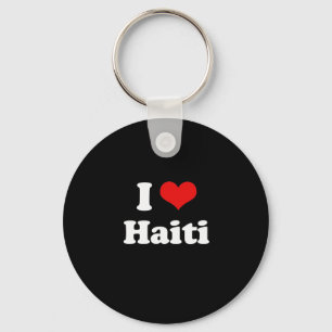 Porte-clés J'aime le T-shirt du Haïti
