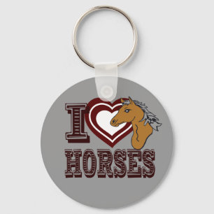 Porte-clés J'aime les chevaux