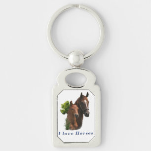 Porte-clés J'aime les chevaux