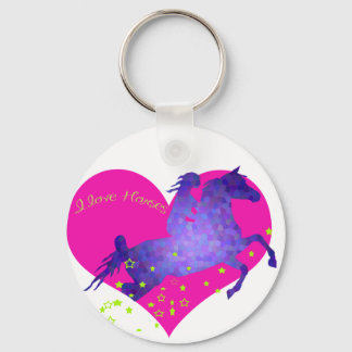 Porte-clés J'aime les chevaux