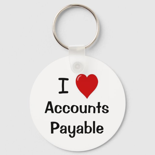 Porte-clés J'aime les comptes payables - I Heart les comptes  (Recto)