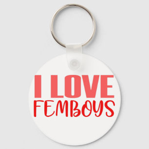 Porte-clés J'Aime Les Femboys Drôle Mignonne Feminine Boys H