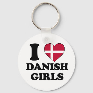 Porte-clés J'aime les filles danoises