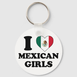 Porte-clés J'aime les filles mexicaines