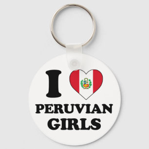 Porte-clés J'aime les filles péruviennes
