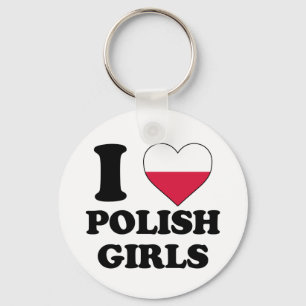 Porte-clés J'aime les filles polonaises