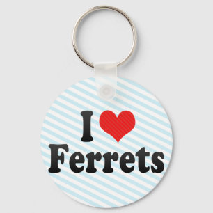 Porte-clés J'aime les furets