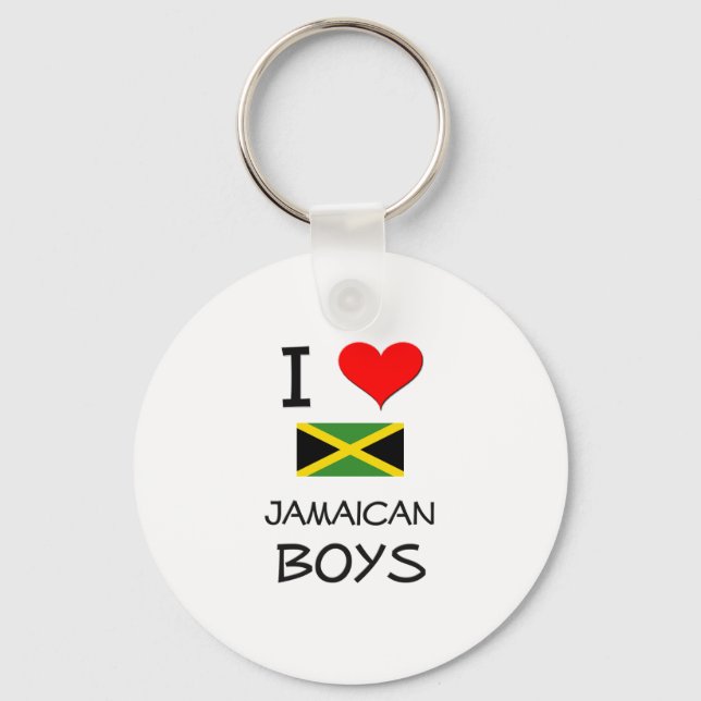 Porte-clés J'aime les garçons jamaïcains (Recto)