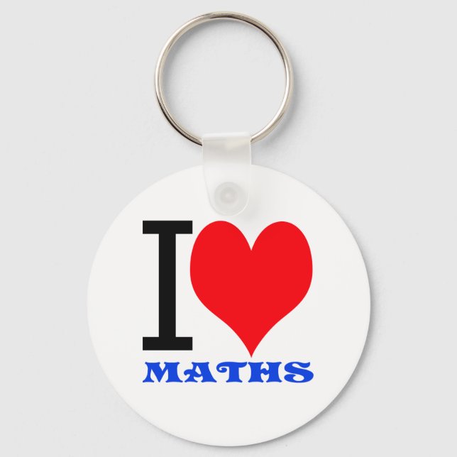 Porte-clés J'aime les maths (Recto)