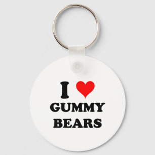 Porte-clés J'aime les ours gommeux