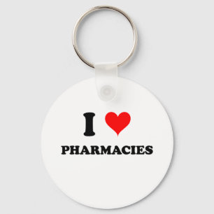 Porte-clés J'aime les pharmacies