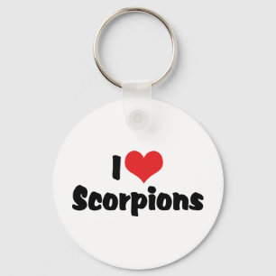 Porte-clés J'aime les scorpions cardiaques