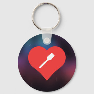 Porte-clés J'aime les spatules en bois