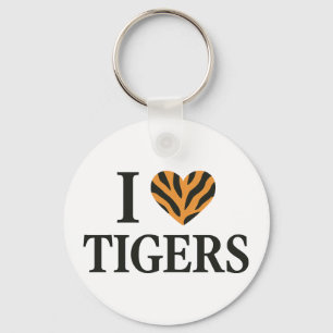 Porte-clés J'aime les tigres